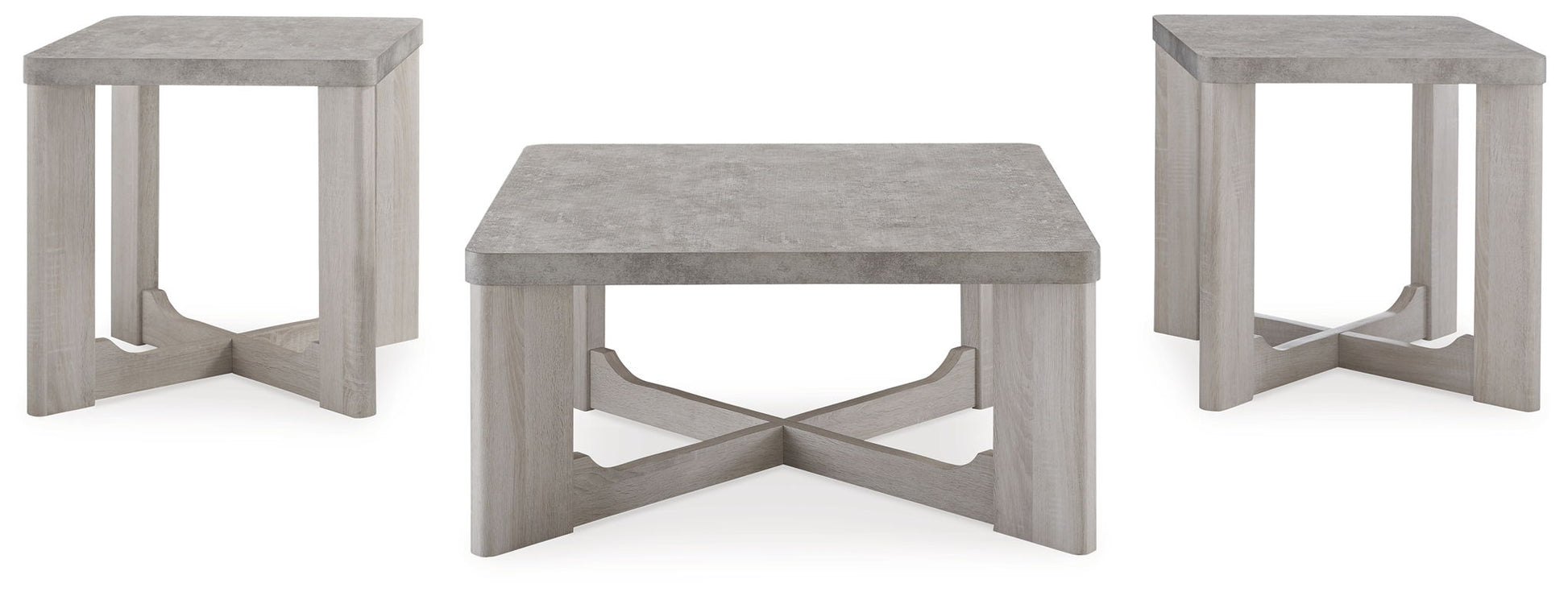 Garnilly - Whitewash - Occasional Table Set (Set of 3) - Hornell Furniture Outlet