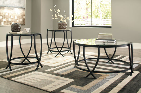 Tarrin - Occasional Table Set (Set of 3) - Black - Hornell Furniture Outlet