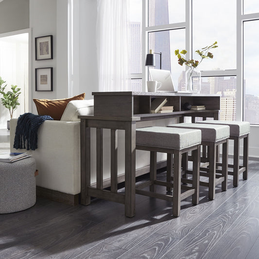 Tanners Creek - 4 Piece Dining Room Set - Dark Gray - Hornell Furniture Outlet