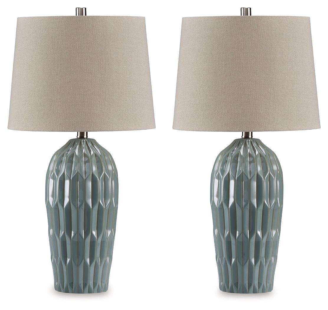Hadbury - Ceramic Table Lamp (Set of 2) - Hornell Furniture Outlet