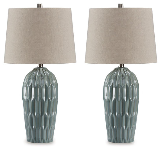 Hadbury - Ceramic Table Lamp (Set of 2) - Hornell Furniture Outlet