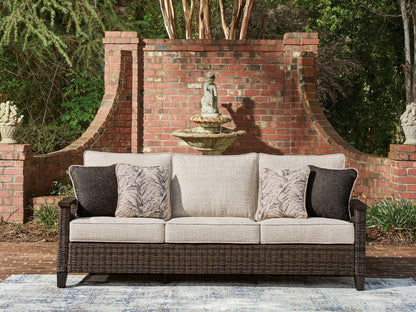 Monterey Point - Sofa With Cushion - Dark Brown - Hornell Furniture Outlet