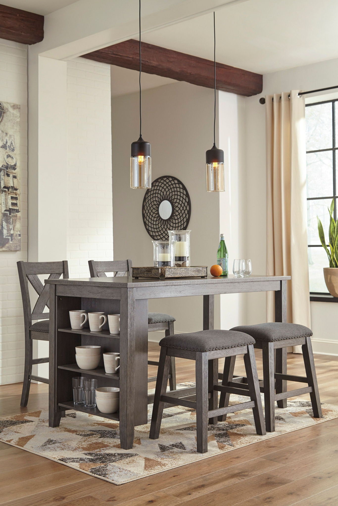 Caitbrook - Rectangular Counter Table Set - Hornell Furniture Outlet