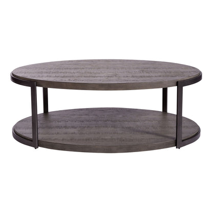 Modern View - Oval Cocktail Table - Dark Gray - Hornell Furniture Outlet