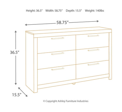 Derekson - Dresser, Mirror - Hornell Furniture Outlet