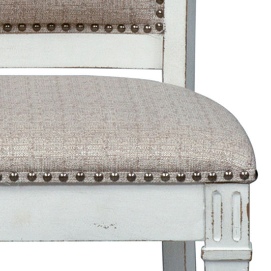 Abbey Park - Upholstered Side Chair - White - Hornell Furniture Outlet