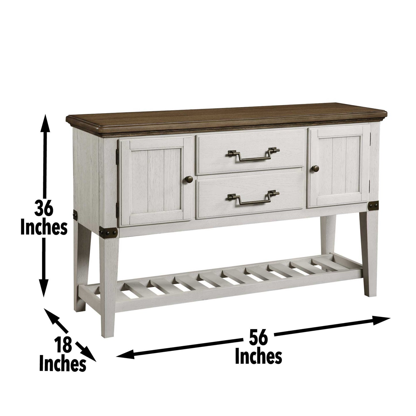 Pendleton - Server - White - Hornell Furniture Outlet