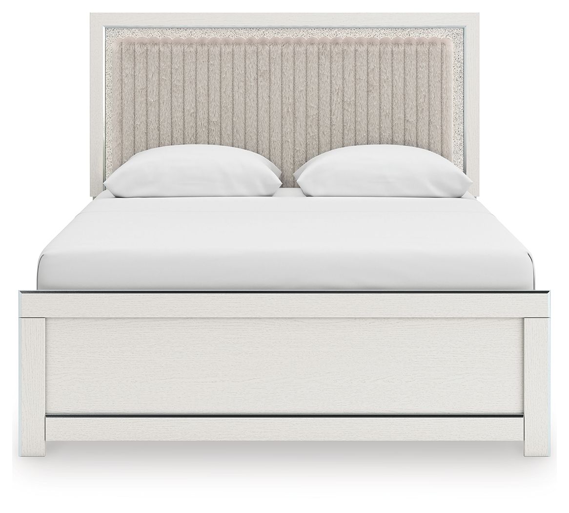 Zuraleus - Upholstered Panel Platform Bed With Roll Slats - Hornell Furniture Outlet