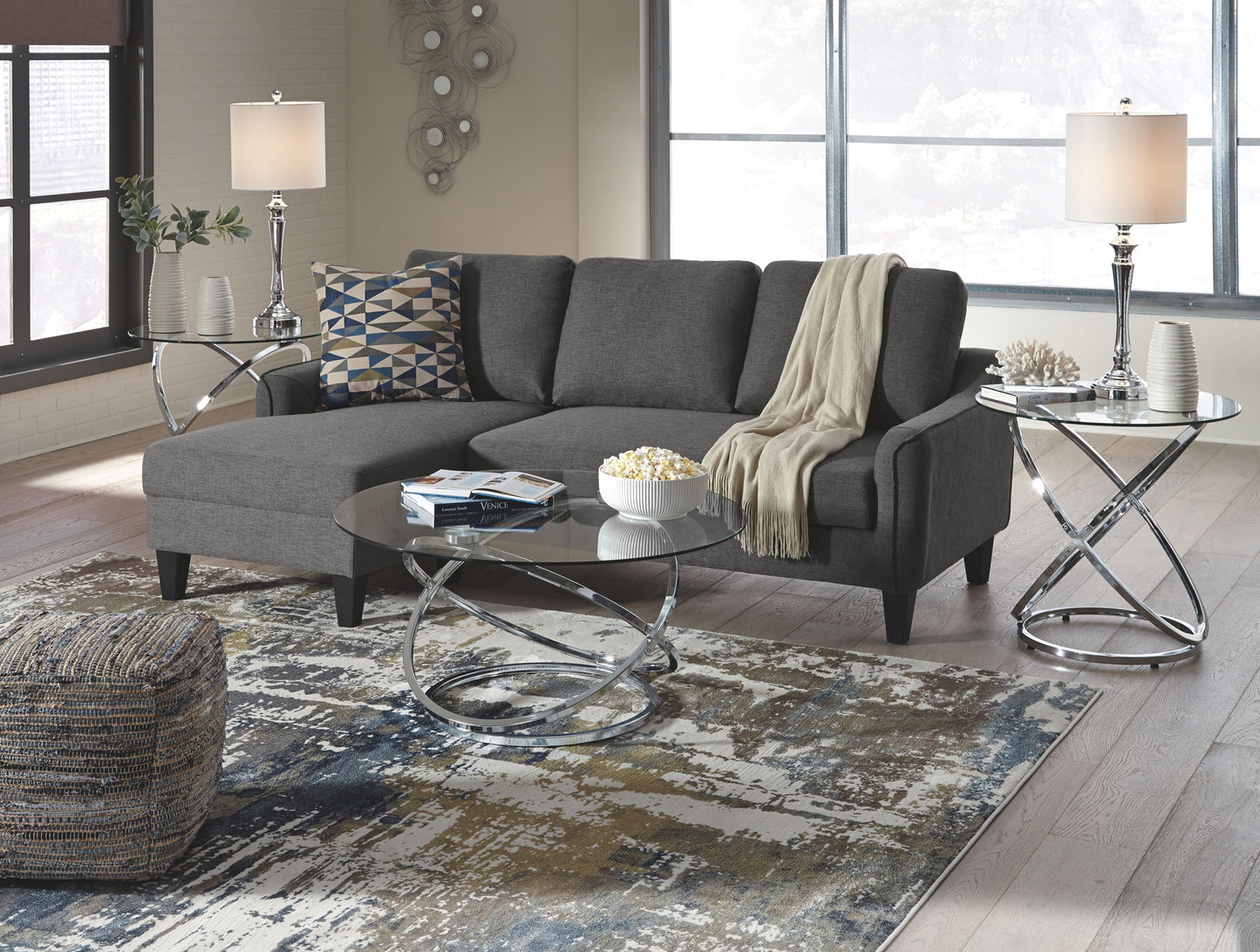 Hollynyx - Chrome Finish - Occasional Table Set (Set of 3) - Hornell Furniture Outlet