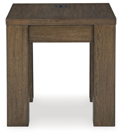 Rosswain - Warm Brown - Square End Table - Hornell Furniture Outlet