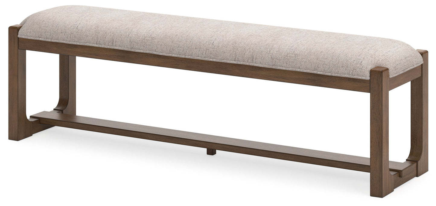 Cabalynn - Large Uph Dining Room Bench - Oatmeal / Light Brown - Hornell Furniture Outlet