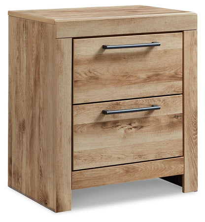 Hyanna - Two Drawer Night Stand - Tan Brown - Hornell Furniture Outlet