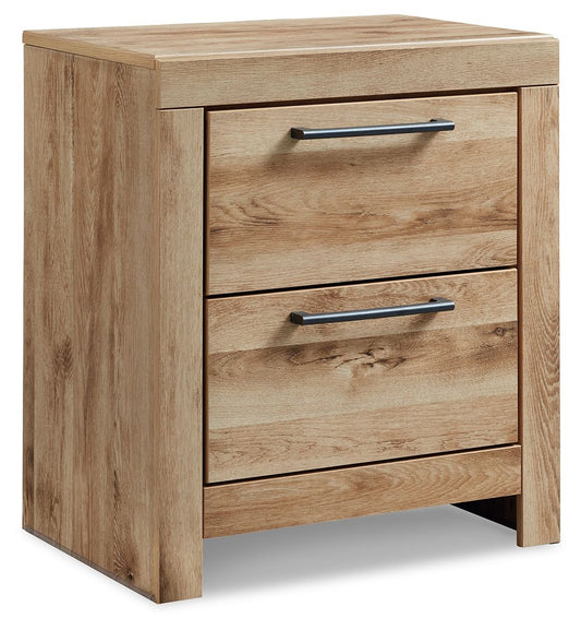 Hyanna - Two Drawer Night Stand - Tan Brown - Hornell Furniture Outlet