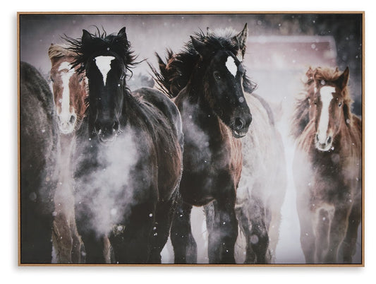 Chaseburn - Brown / Black / White - Wall Art - Hornell Furniture Outlet