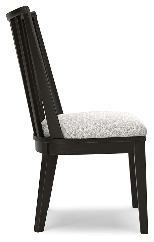 Galliden - Black - Dining Upholstered Side Chair (Set of 2) - Hornell Furniture Outlet