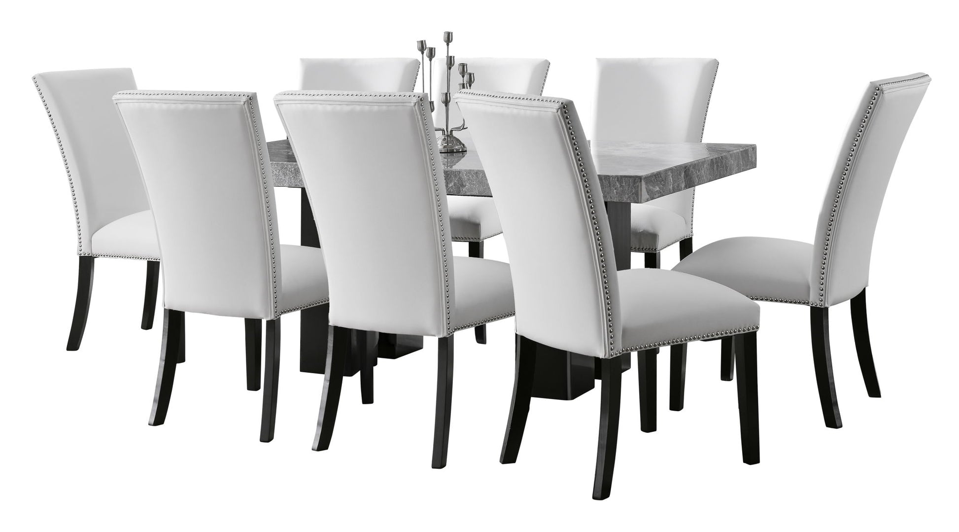 Camila - Rectangular Dining Set - Gray Top - Hornell Furniture Outlet