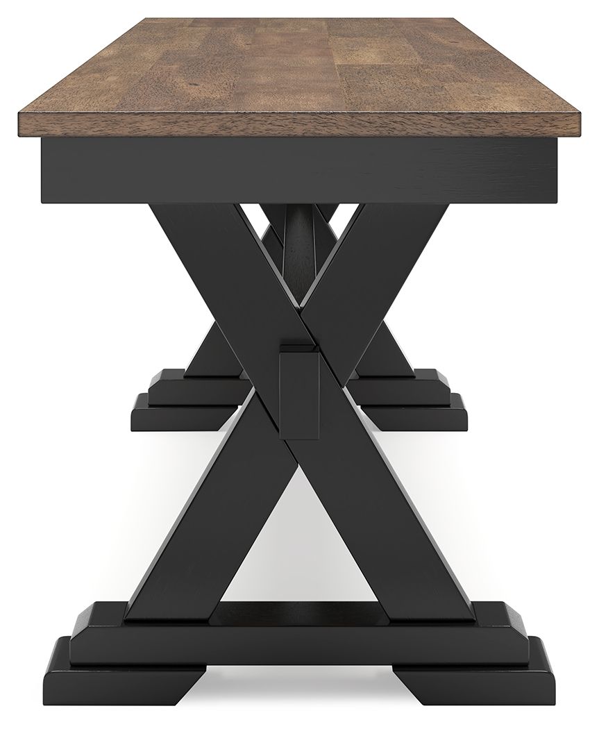 Wildenauer - Brown / Black - Large Dining Room Bench - Hornell Furniture Outlet