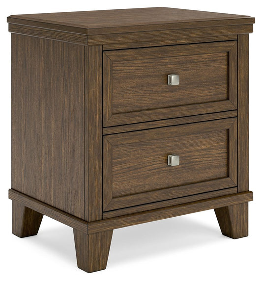 Shawbeck - Medium Brown - Two Drawer Night Stand - Hornell Furniture Outlet
