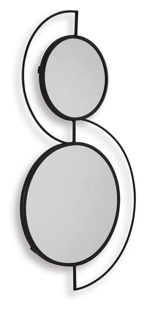 Shayham - Black - Accent Mirror - Hornell Furniture Outlet