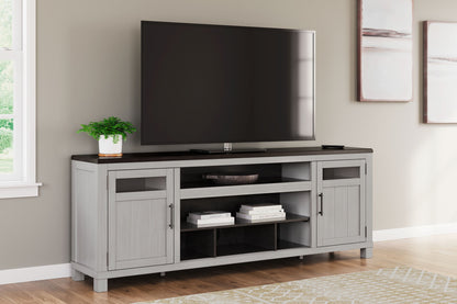 Darborn - Gray / Brown - XL TV Stand W/Fireplace Option - Hornell Furniture Outlet