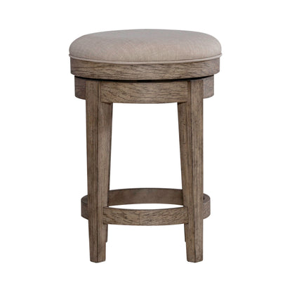 City Scape - Upholstered Swivel Console Stool - Burnished Beige - Hornell Furniture Outlet