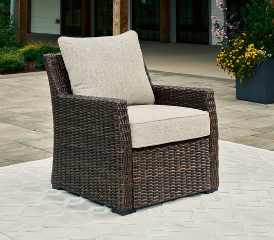Brook Ranch - Brown - Lounge Chair With Cushion - Hornell Furniture Outlet