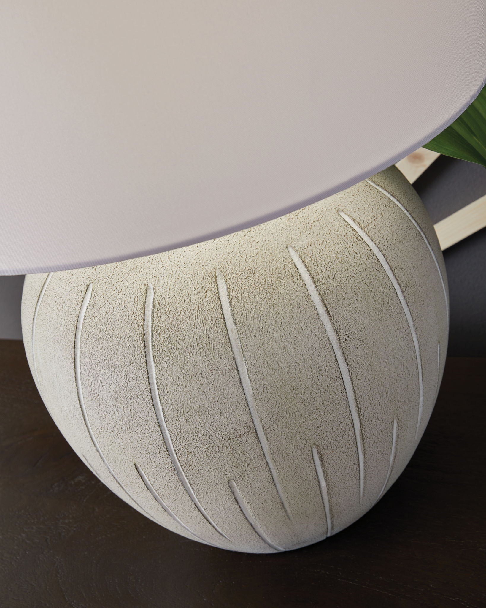 Calbert - Warm Gray - Poly Table Lamp - Hornell Furniture Outlet