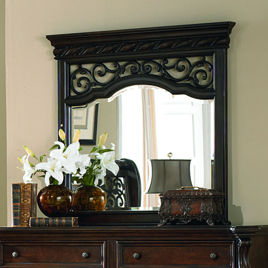 Arbor Place - Landscape Mirror - Dark Brown - Hornell Furniture Outlet