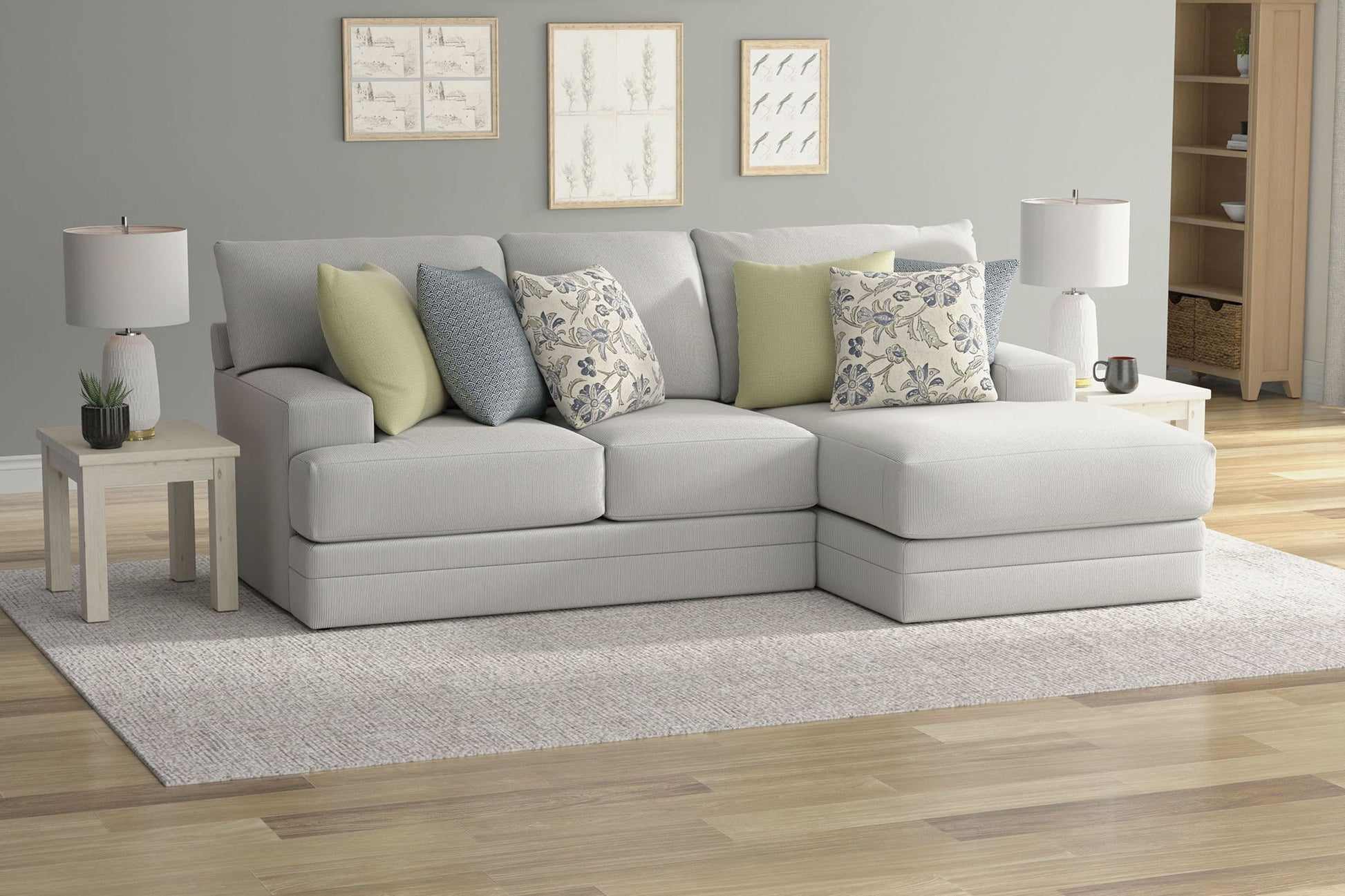 Stockbridge - Sectional With Comfort Coil Seating And 9 Accent Pillows Included - Hornell Furniture Outlet