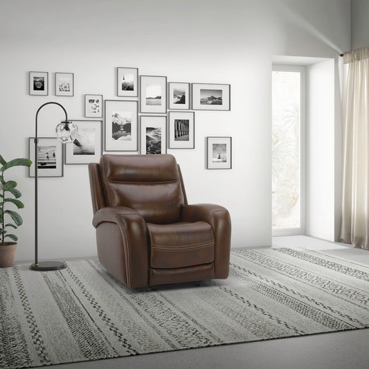 Blair - Swivel Glider Recliner P2 - Cognac - Hornell Furniture Outlet
