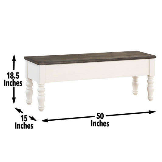 Joanna - Storage Bench - Two Tone - Hornell Furniture Outlet