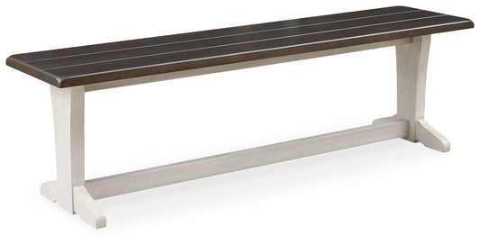 Darborn - Gray / Brown - Large Dining Room Bench - Hornell Furniture Outlet