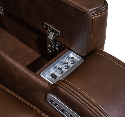 Knightington - Power Reclining Loveseat With Audio Seating - Hornell Furniture Outlet