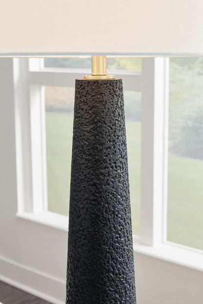Hallburg - Black - Poly Floor Lamp - Hornell Furniture Outlet