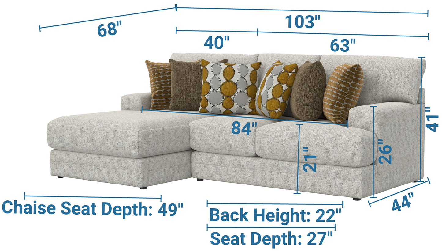 Tori - Sectional With Comfort Coil Seating And Accent Pillows Included - Hornell Furniture Outlet