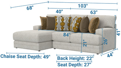 Tori - Sectional With Comfort Coil Seating And Accent Pillows Included - Hornell Furniture Outlet