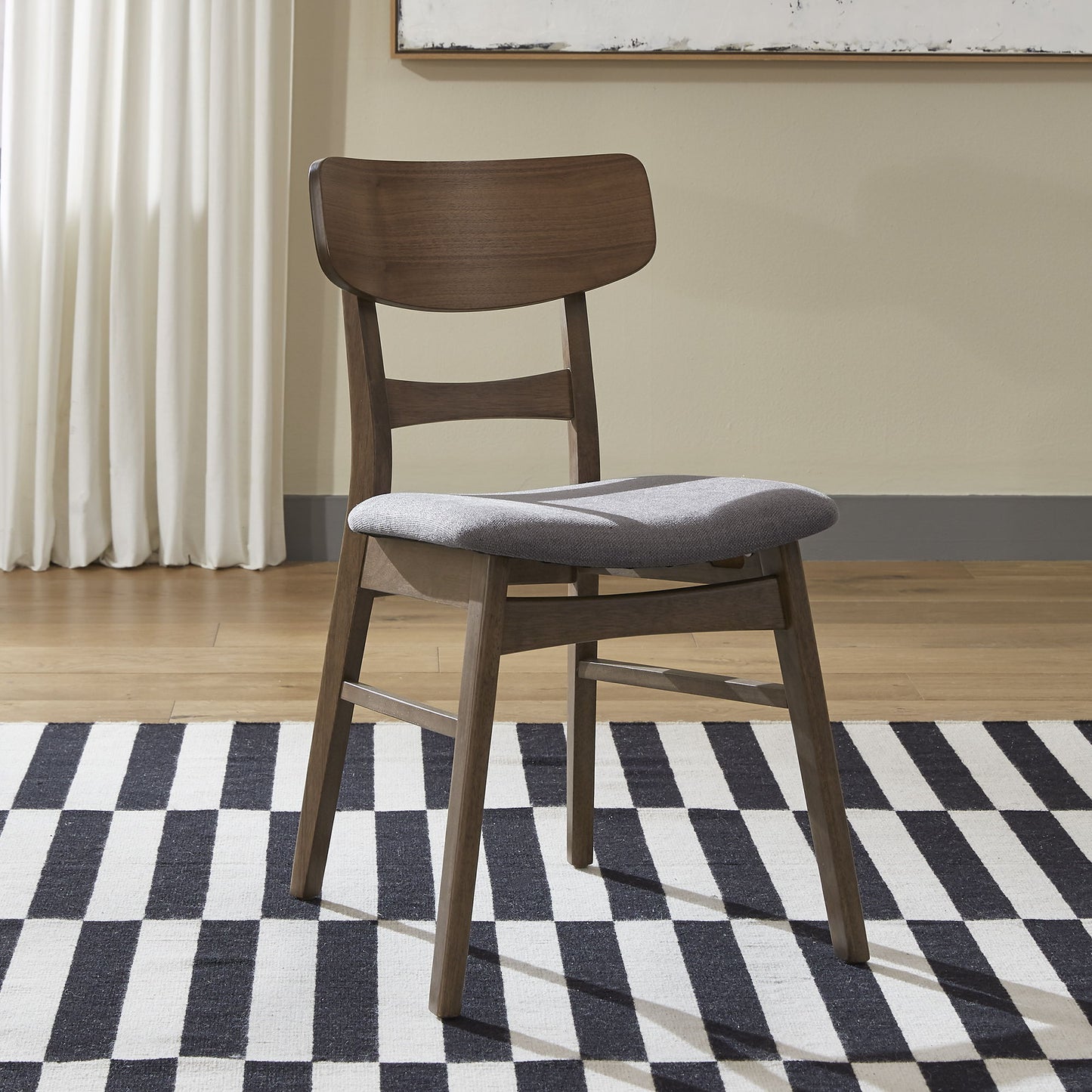 Space Savers - Panel Back Side Chair - Gray - Hornell Furniture Outlet