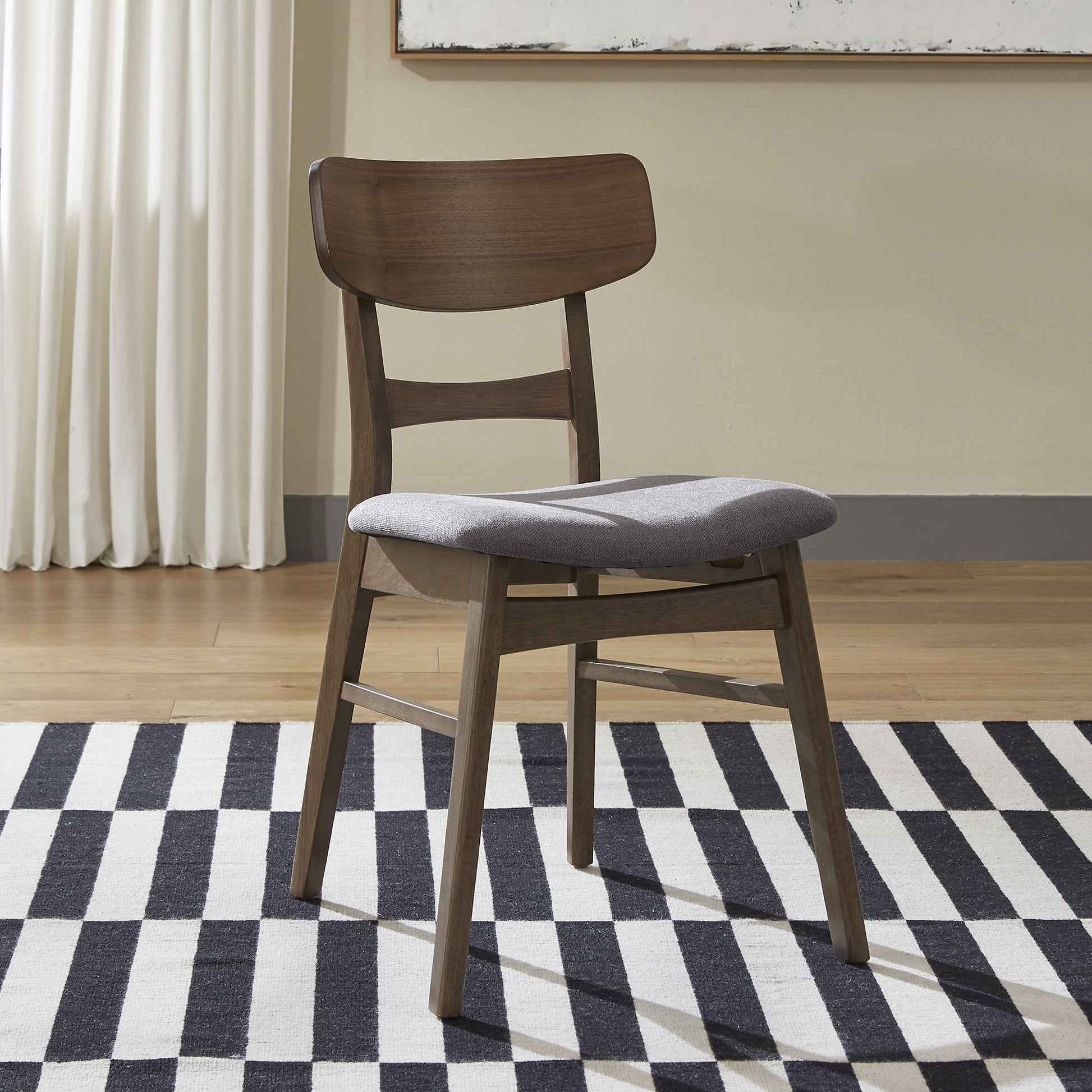 Space Savers - Panel Back Side Chair - Gray - Hornell Furniture Outlet