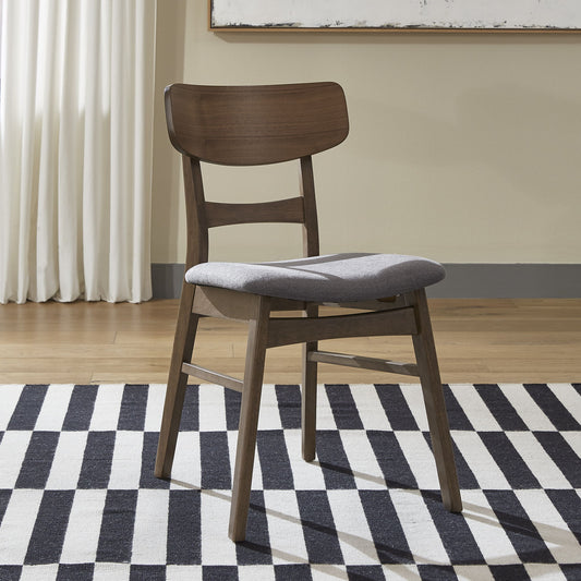 Space Savers - Panel Back Side Chair - Gray - Hornell Furniture Outlet