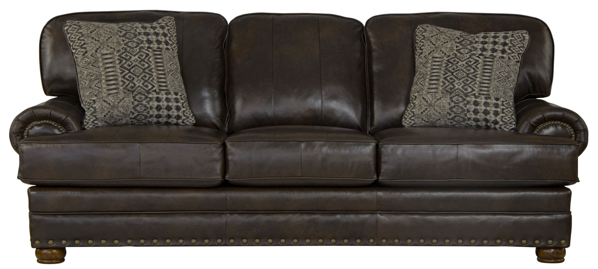 Roberto - Leather Sofa - Cocoa - Hornell Furniture Outlet