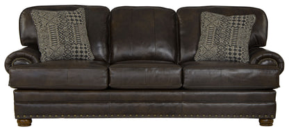 Roberto - Leather Sofa - Cocoa - Hornell Furniture Outlet