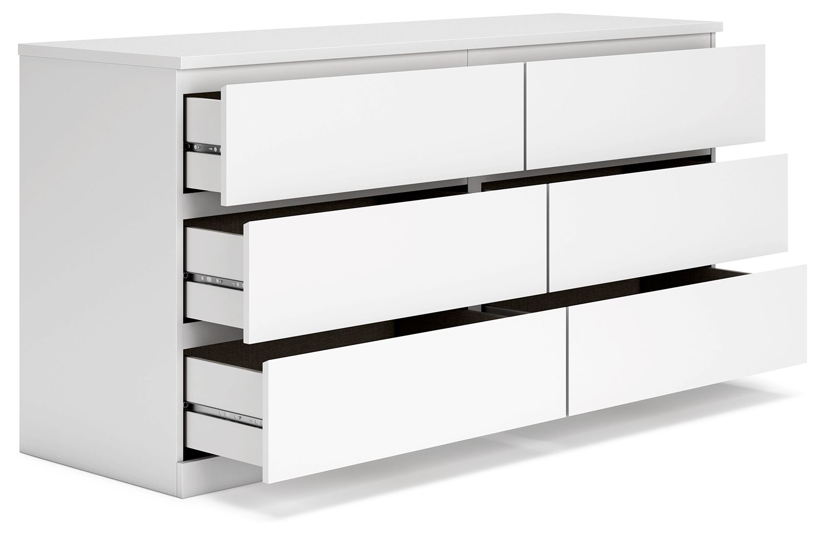 Onita - White - Six Drawer Dresser - Hornell Furniture Outlet