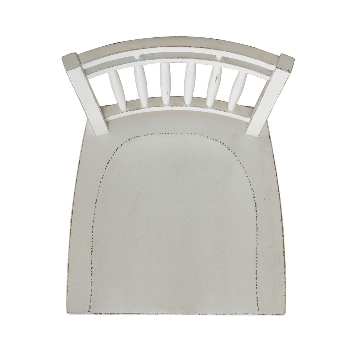 Magnolia Manor - Spindle Back Swivel Bar Stool - Antique White & Weathered Bark - Hornell Furniture Outlet