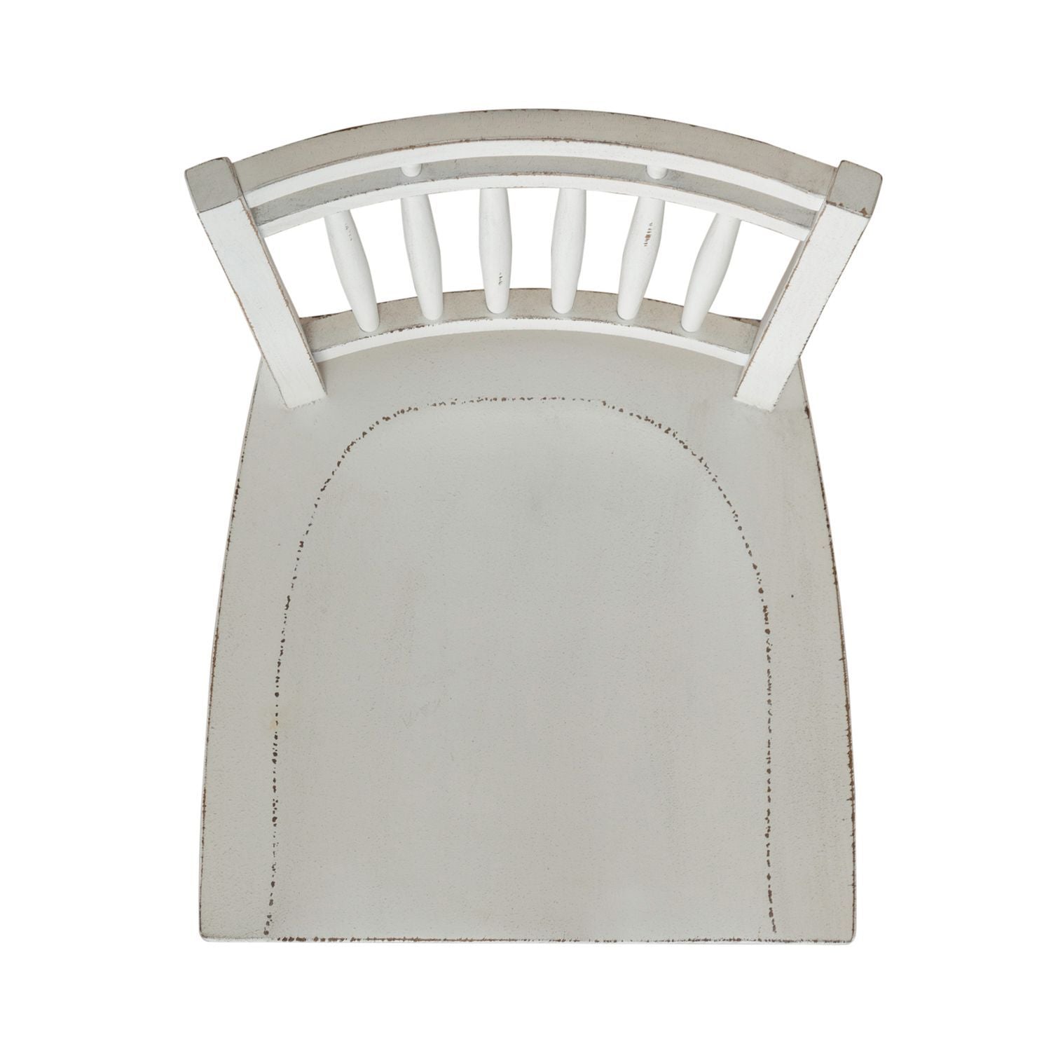 Magnolia Manor - Spindle Back Swivel Bar Stool - Antique White & Weathered Bark - Hornell Furniture Outlet