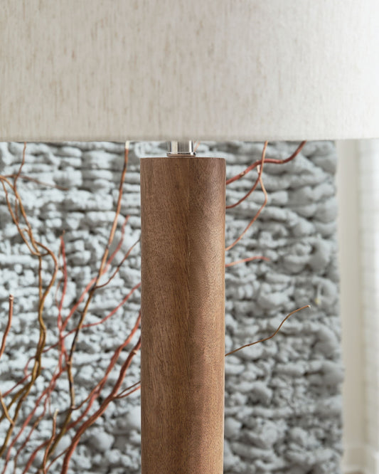 Ailsa - Natural Brown - Wood Floor Lamp - Hornell Furniture Outlet