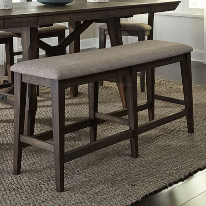 Double Bridge - Counter Bench - Dark Brown - Hornell Furniture Outlet