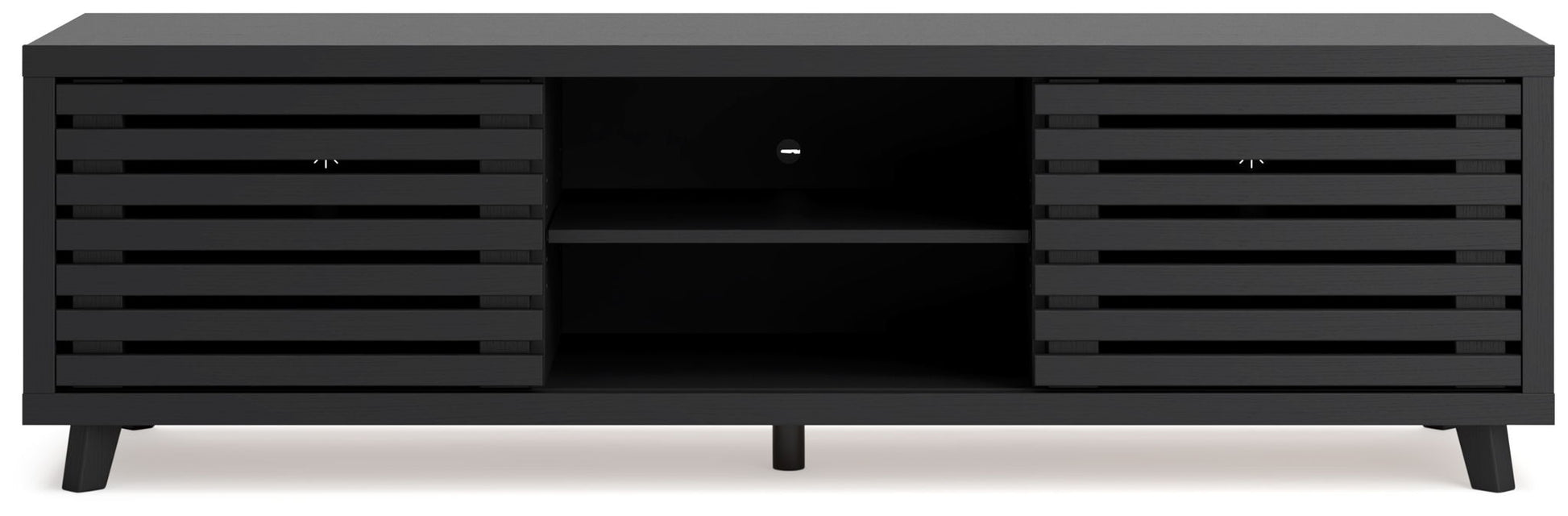 Danziar - Black - Extra Large TV Stand - Hornell Furniture Outlet