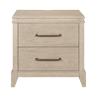 New Haven - Nightstand With Charging Station - White - Hornell Furniture Outlet