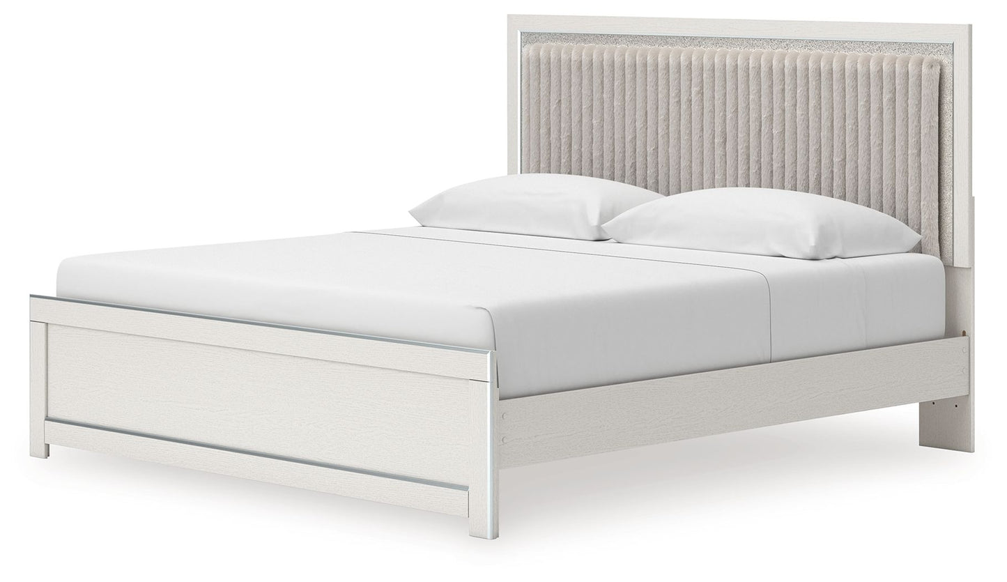 Zuraleus - Upholstered Panel Platform Bed With Roll Slats - Hornell Furniture Outlet