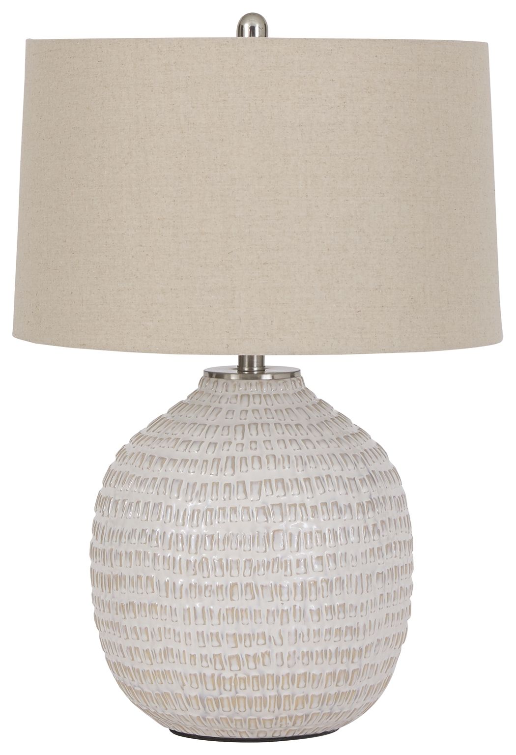 Jamon - Beige - Ceramic Table Lamp - Hornell Furniture Outlet
